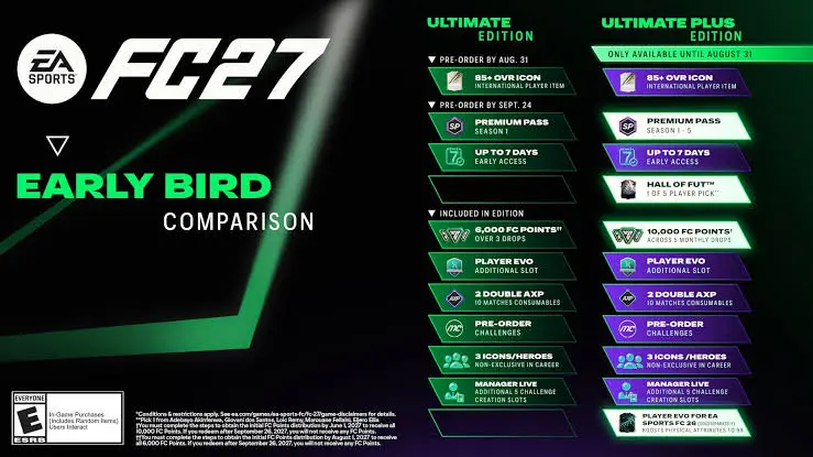 EA FC 27 Ultimate vs Ultimate Plus