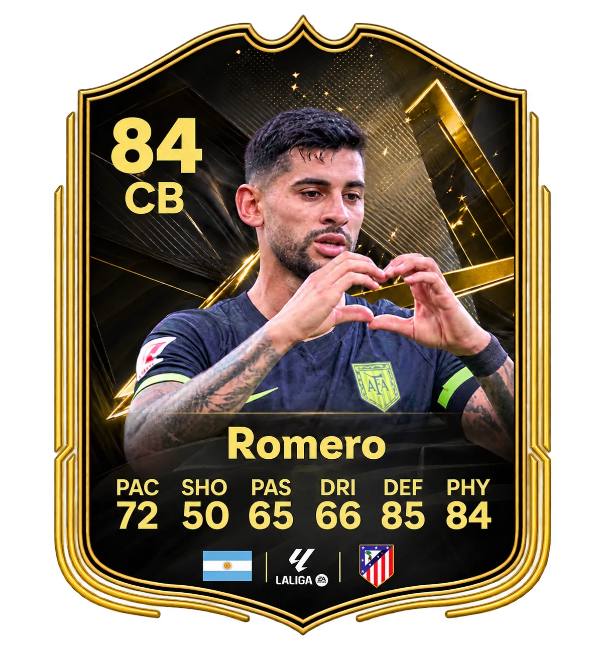 Cristian Romero TOTW 5 84 CB card in FC 27