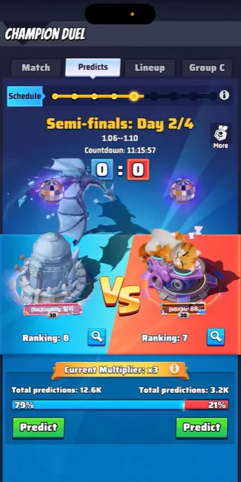 Champion&rsquo;s Duel Prediction