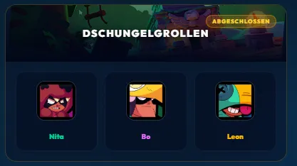 Brawl Stars Dschungelgrollen Trio mit Nita, Bo und Leon