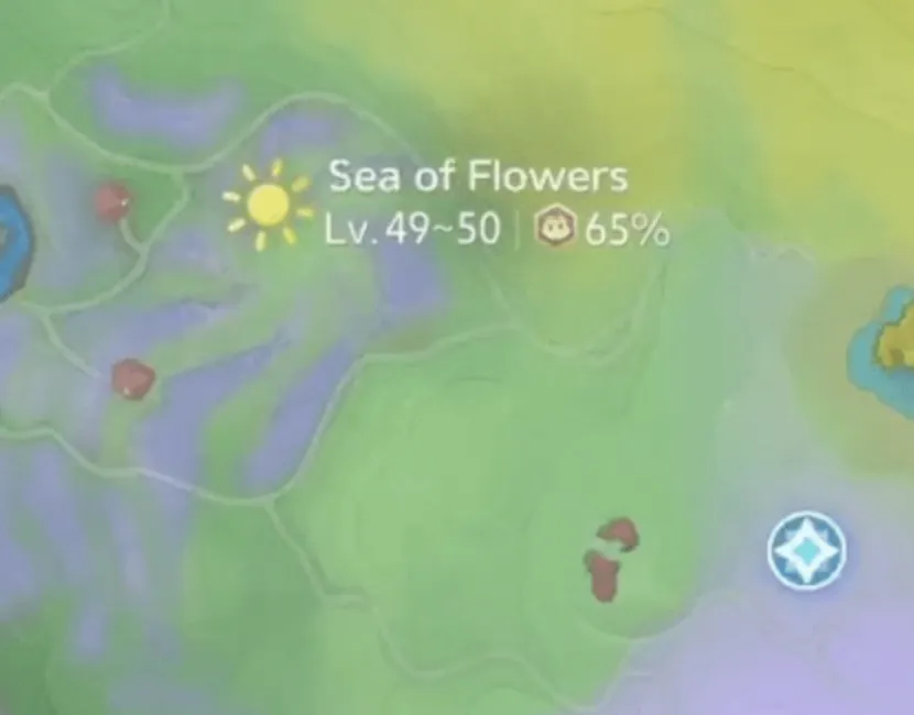 Sea of Flowers Glacy location