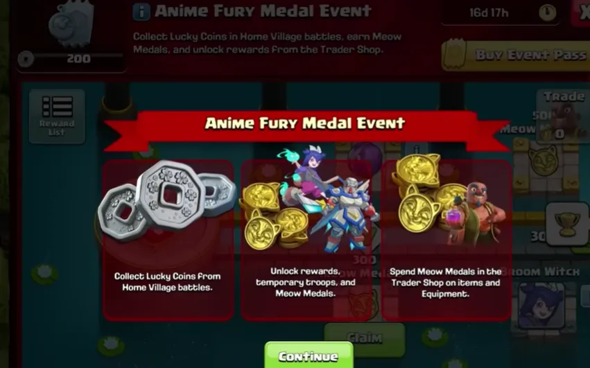 Anime Fury Medal Event