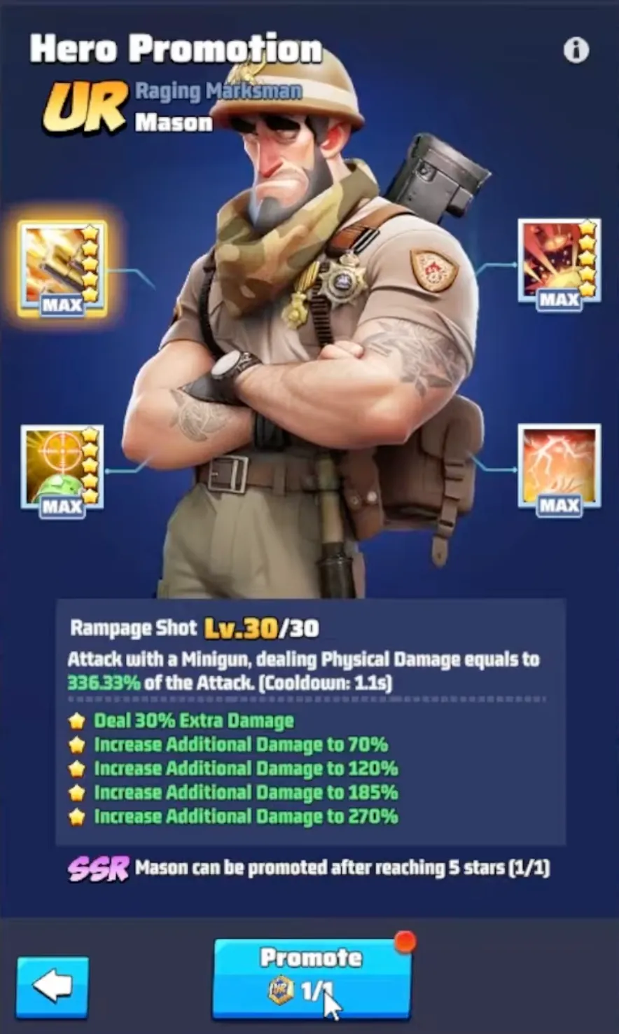 Last War Mason upgrade
