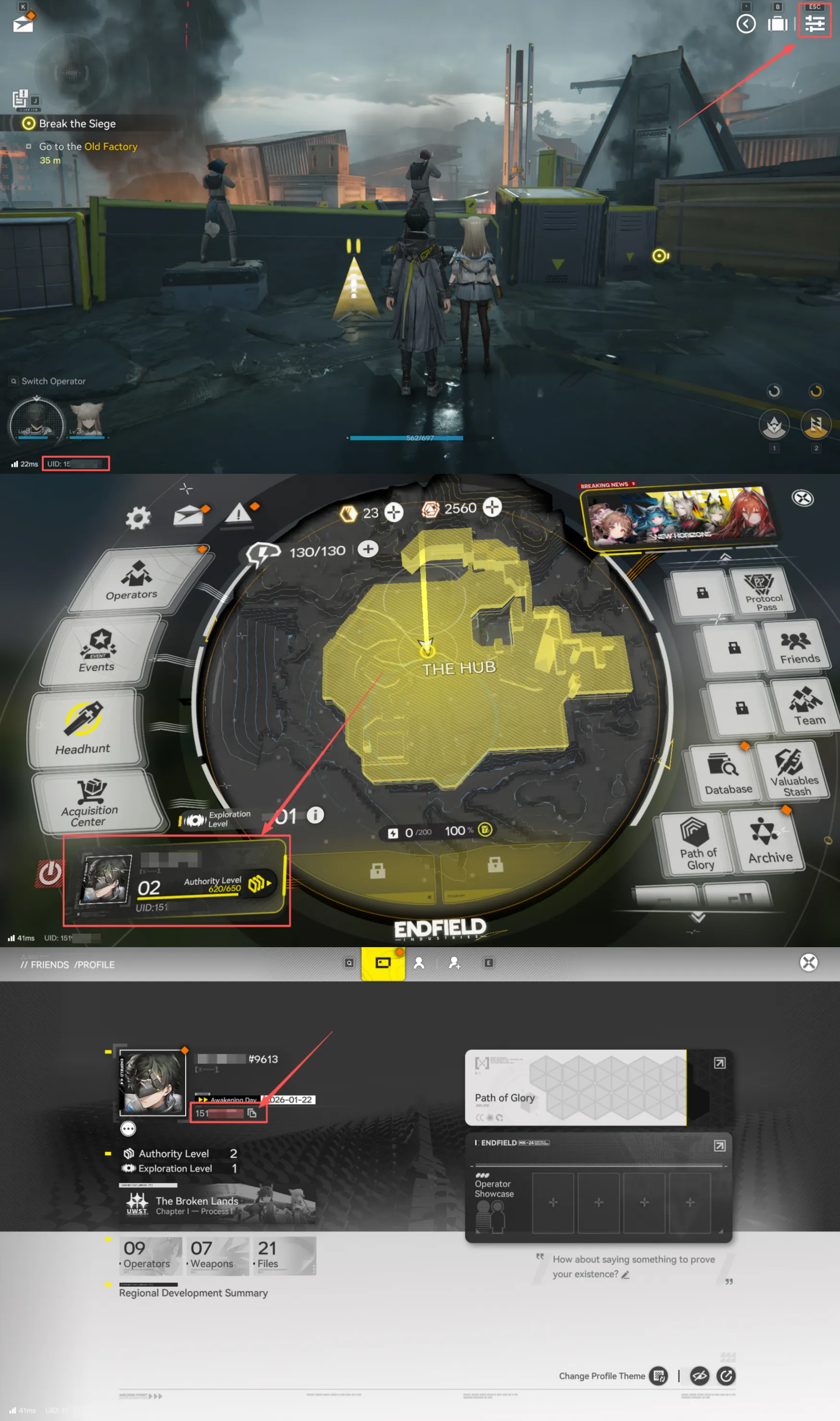 how to find arknights endfield uid