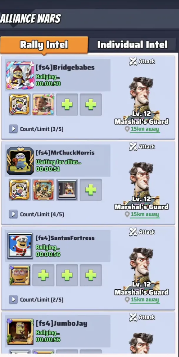 Rally Intel UI | Last War