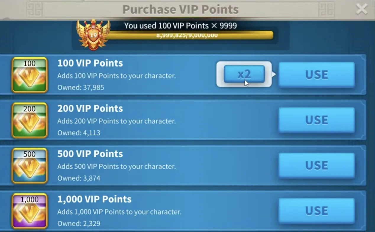 VIP Points|Rise of Kingdoms