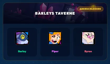 Brawl Stars Barleys Taverne Trio mit Barley, Piper und Byron