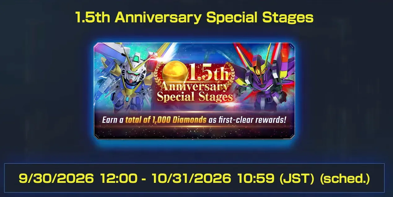 SD Gundam G Generation Eternal 1.5th Anniversary Livestream