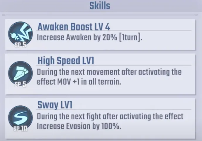 Char Aznable skill