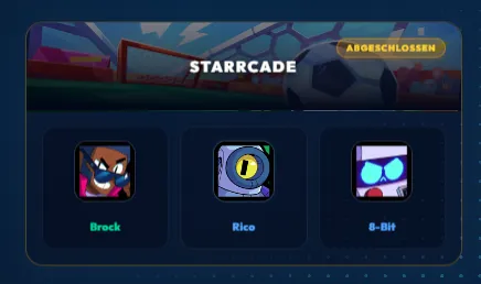 Brawl Stars Starrcade Trio mit Brock, Rico und 8-Bit