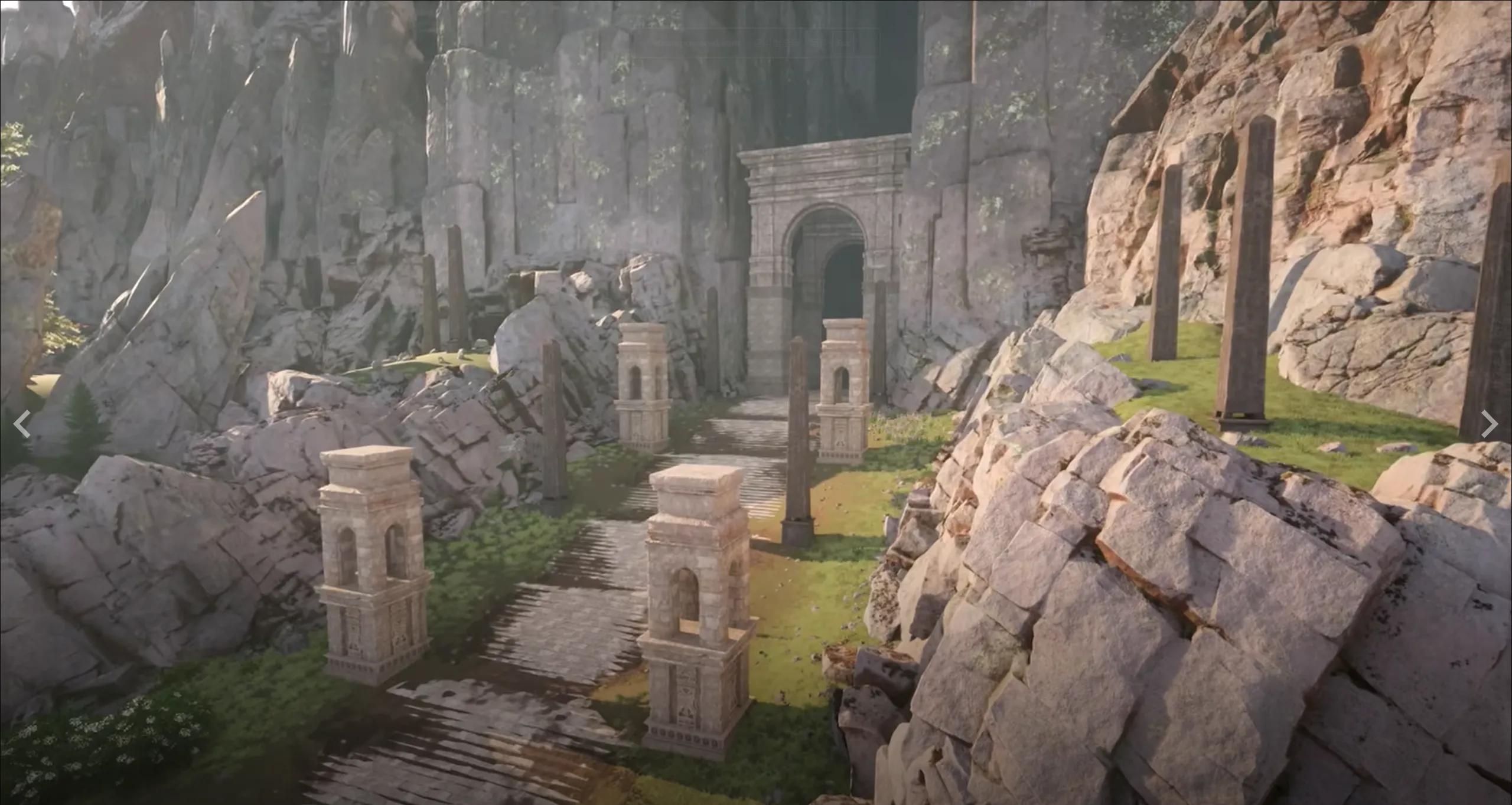 Ancient ruins in Echoes of Aincrad