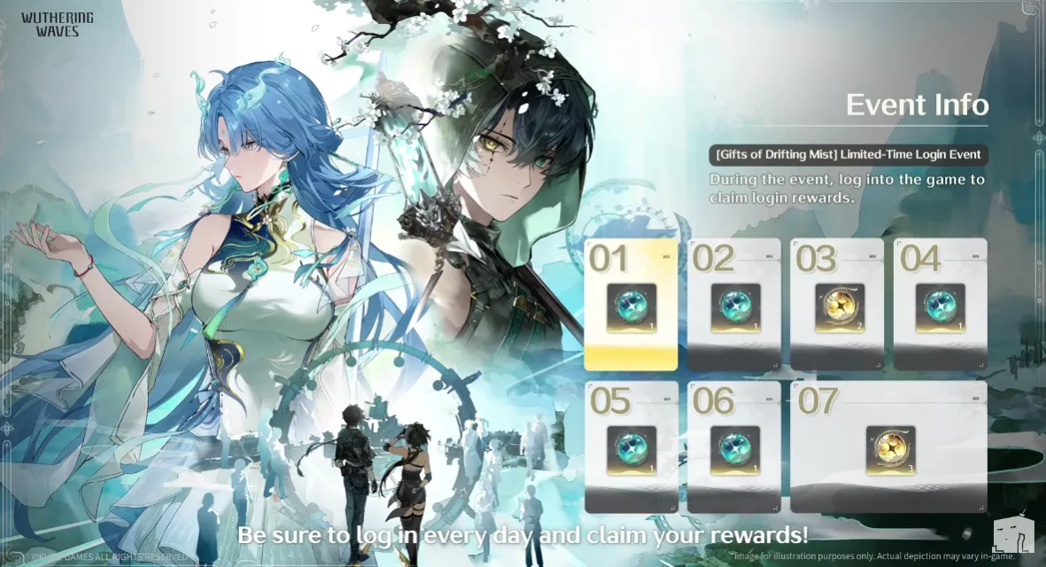 Wuthering Waves 3.6 log-in rewards