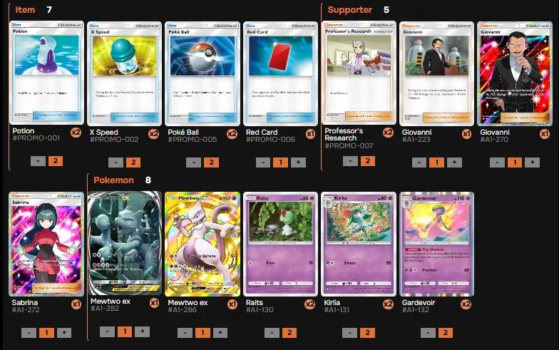 Mewtwo ex deck