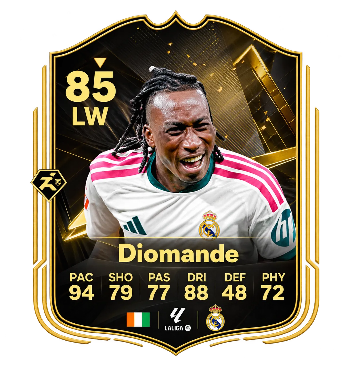 Yan Diomande FC 27 TOTW 6 85 LW card