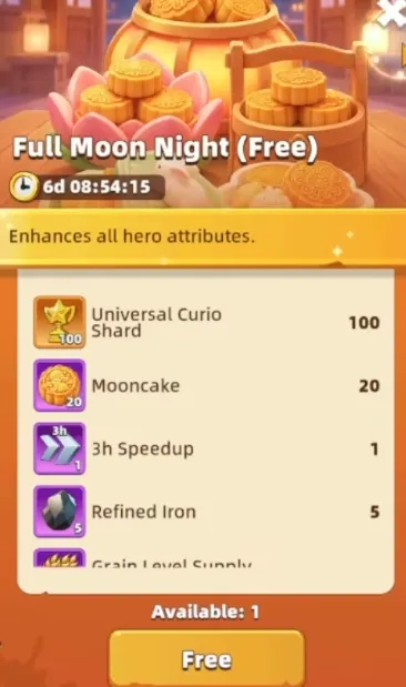 Full Moon Night Free Reward