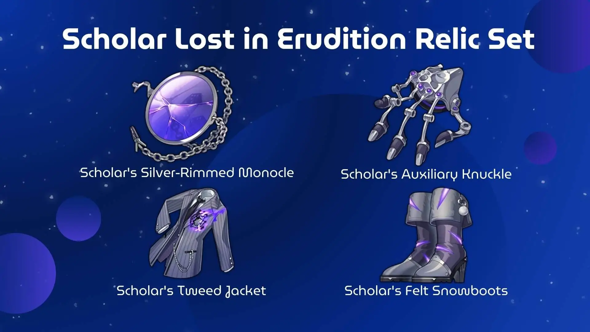 Scholar Lost in Erudition relic set
