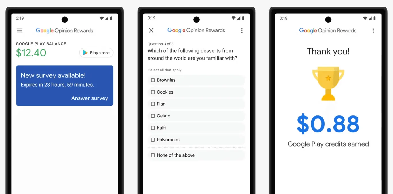 Google Opinion Rewards (Android Only)