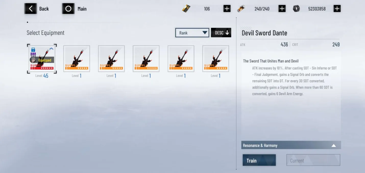 Dante Signature Weapon