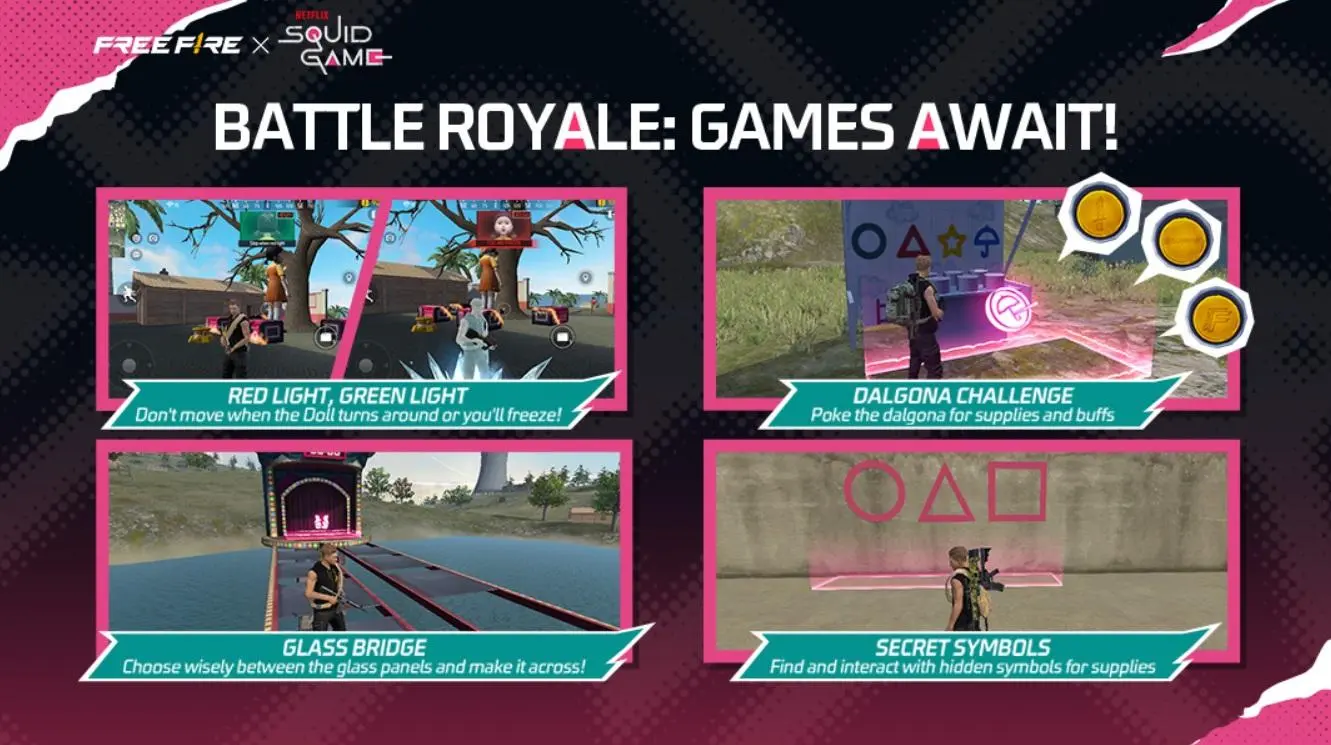 Free Fire x Squid Games - New Game Modes