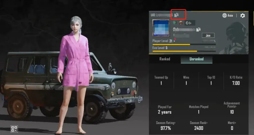 Copy your Character ID.