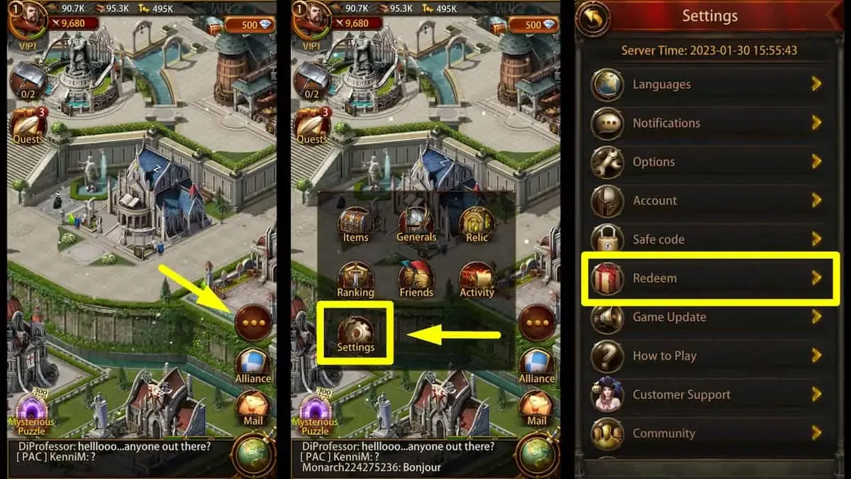 How to Redeem Codes in Evony: The King’s Return