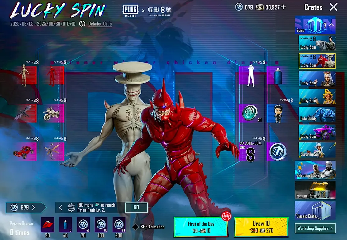 Kaiju No.8 Collab Lucky Spin 2