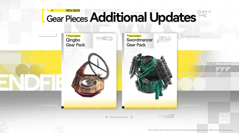 Gear Pieces Additional Updates