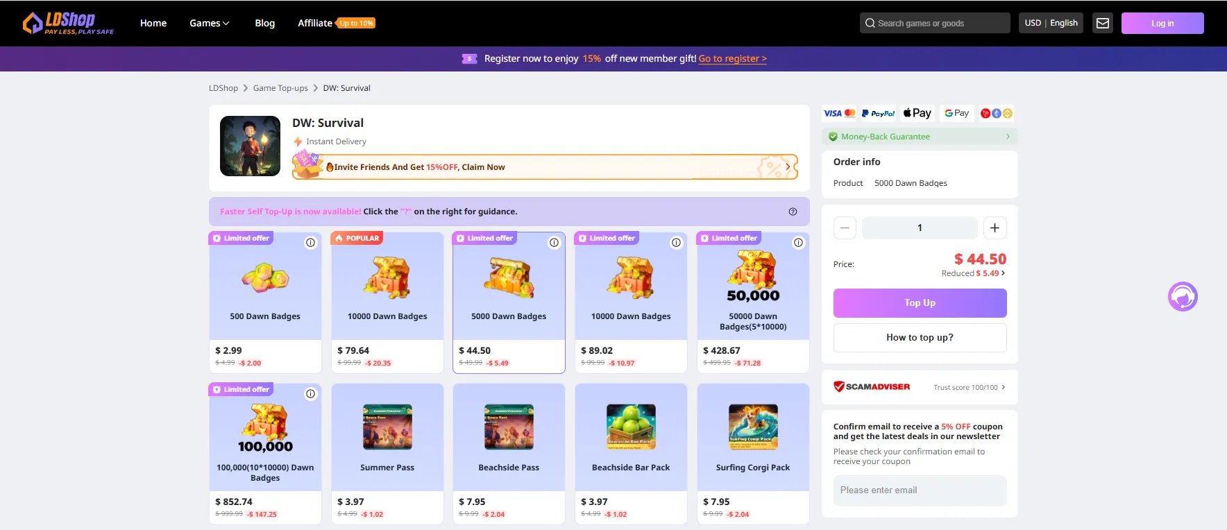 Dark War Survival Top Up