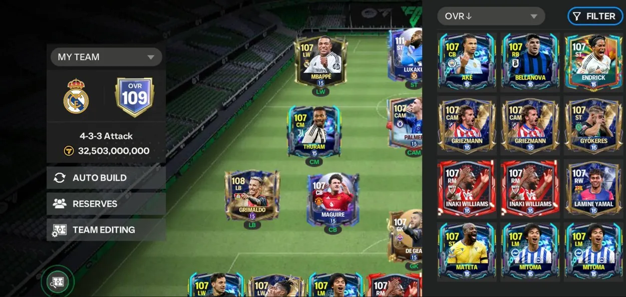 FC 26 Mobile Team Comp Setting
