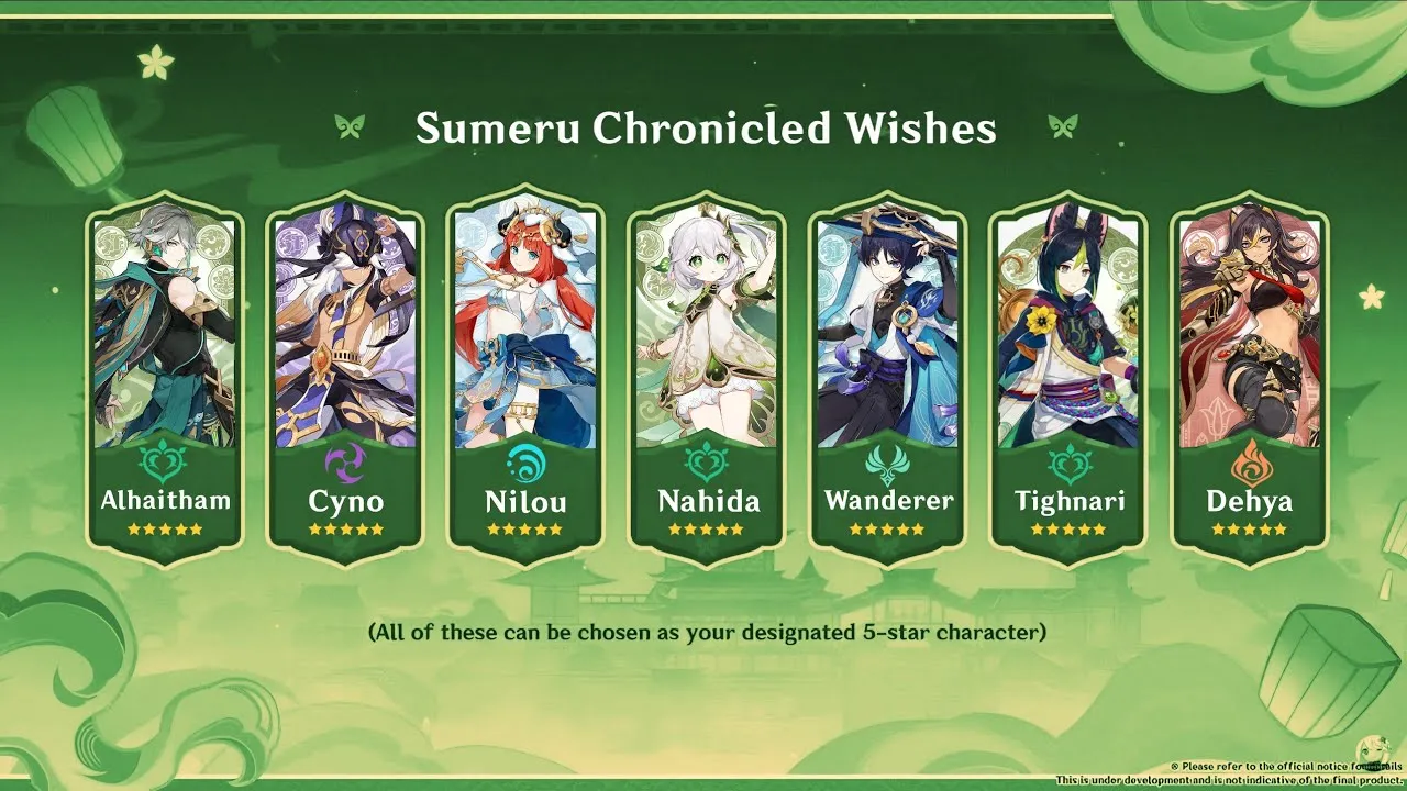 New Sumeru Chronicled Wish Banner