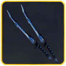 Black Flame Wings Dual Swords
