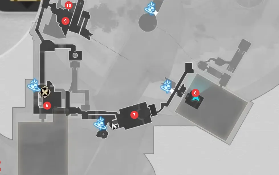 map of Memortis Shore hsr