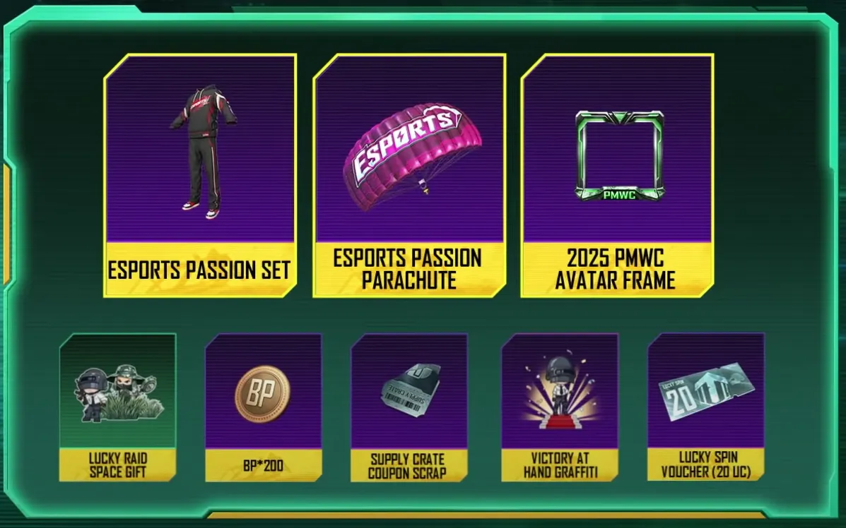 2025 PMWC Game Rewards