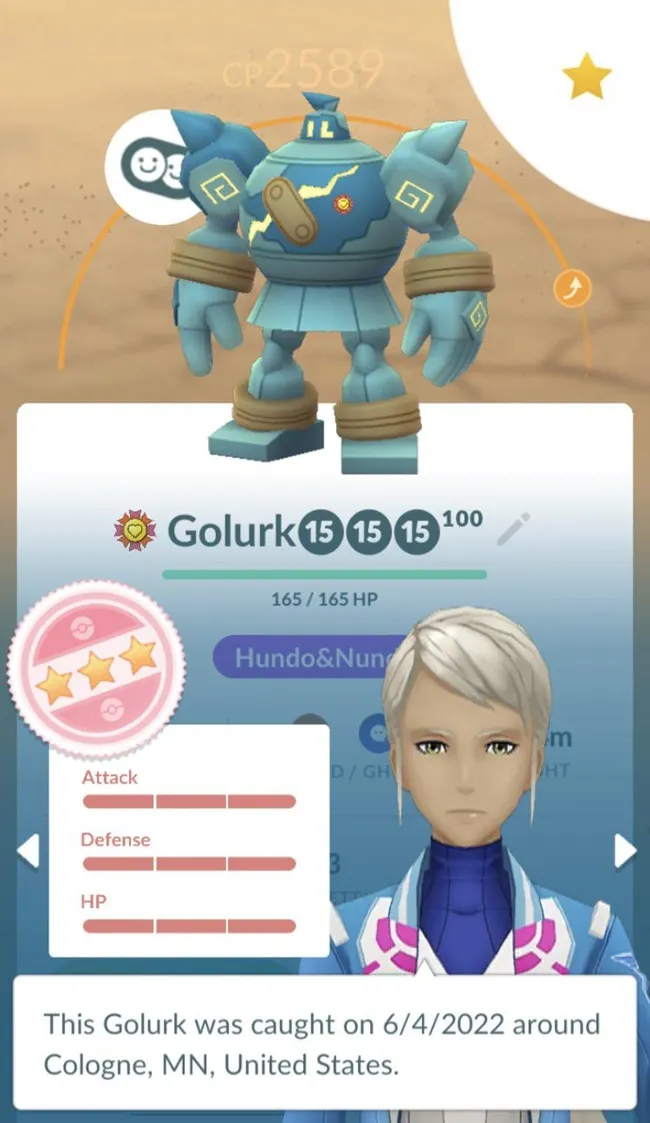 Shadow Golurk counters for Arlo in Pokemon GO