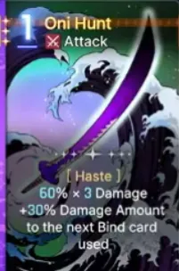 Oni Hunt (1-cost Skill Card)