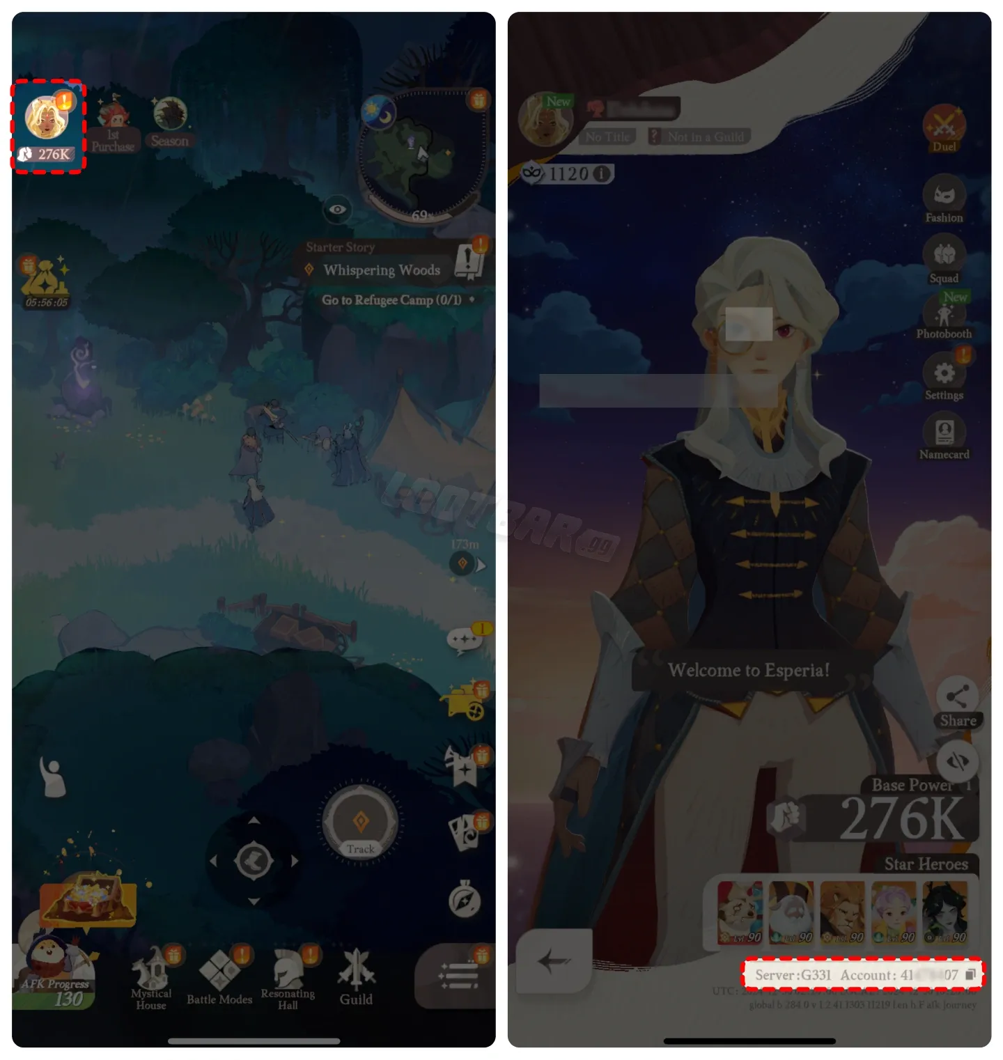 how to find the AFK Journey ID