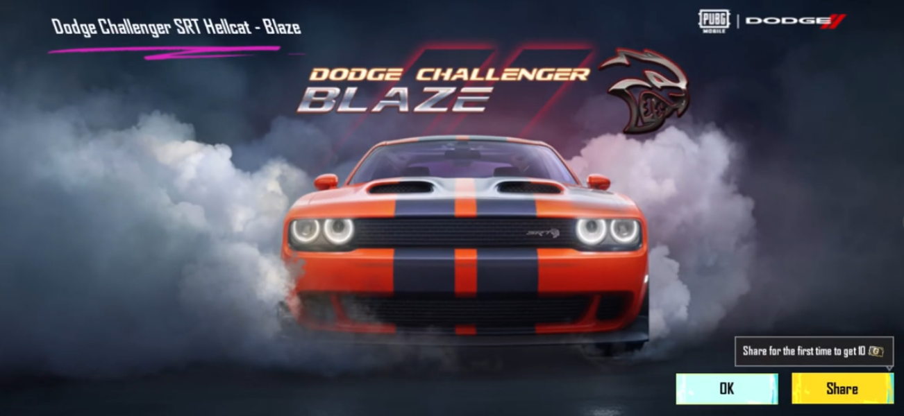 dodge challenger Blaze pubg