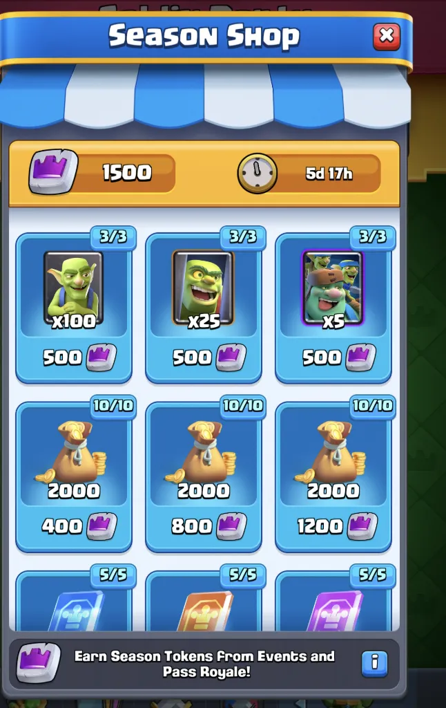 Ken's Season Shop | Clash Royale