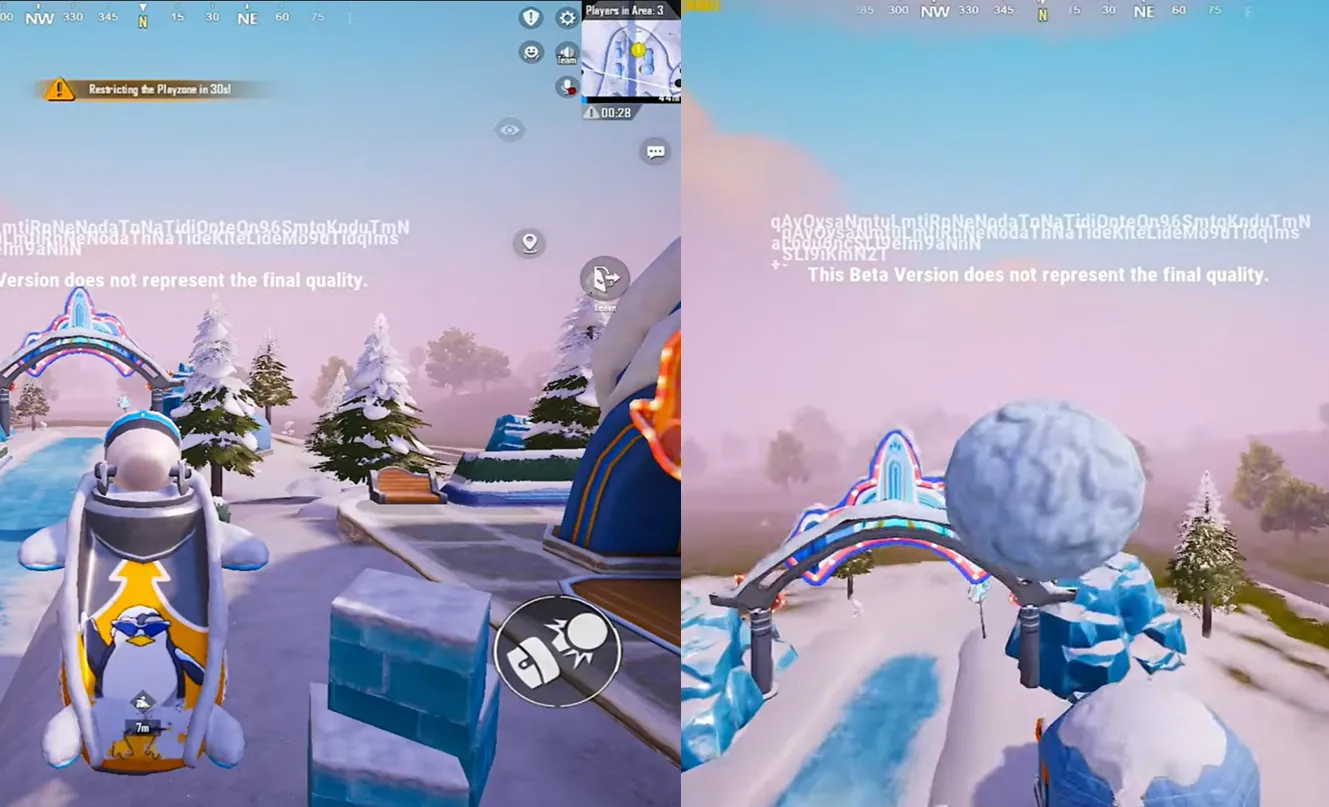 PUBG Mobile 4.1 Penguin Snowball Launcher