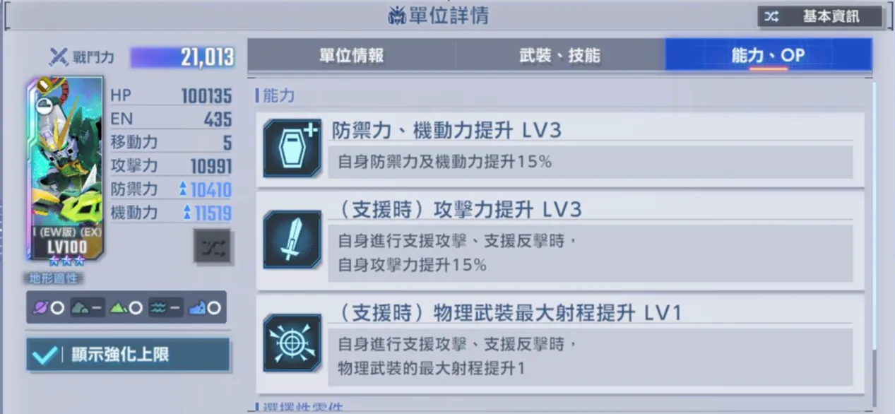 雙頭龍鋼彈能力