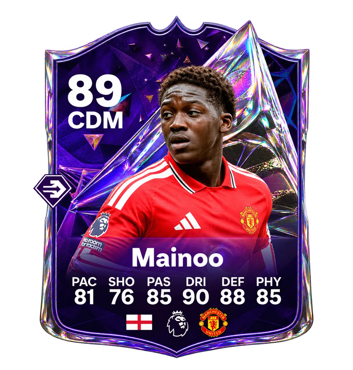 Kobbie Mainoo 89 CDM Future Stars Team 2 player card in EA SPORTS FC 27