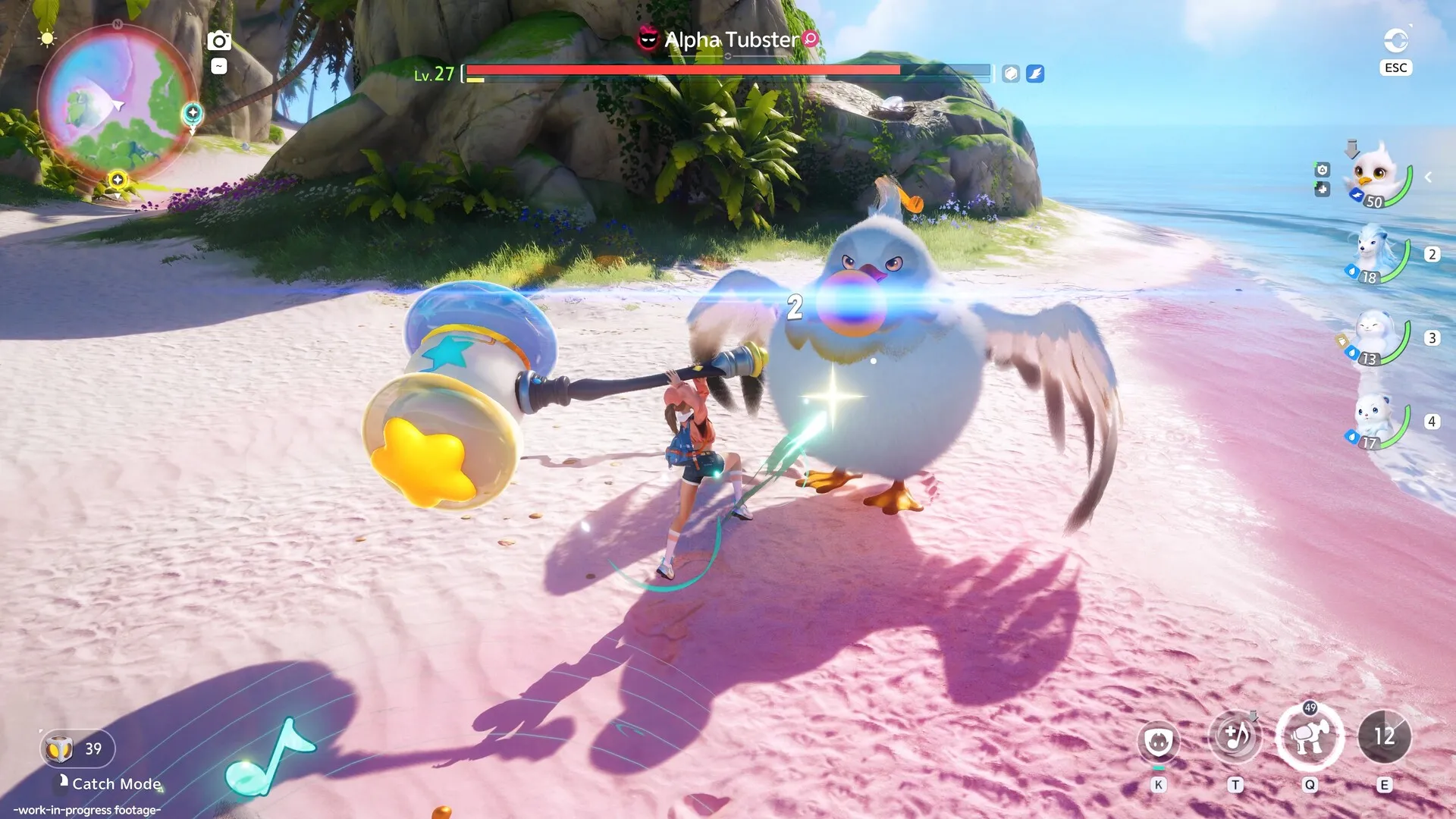 Aniimo Catch Mode gameplay on a coastal battlefield