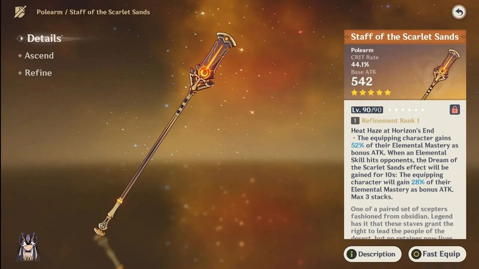 Staff of the Scarlet Sands