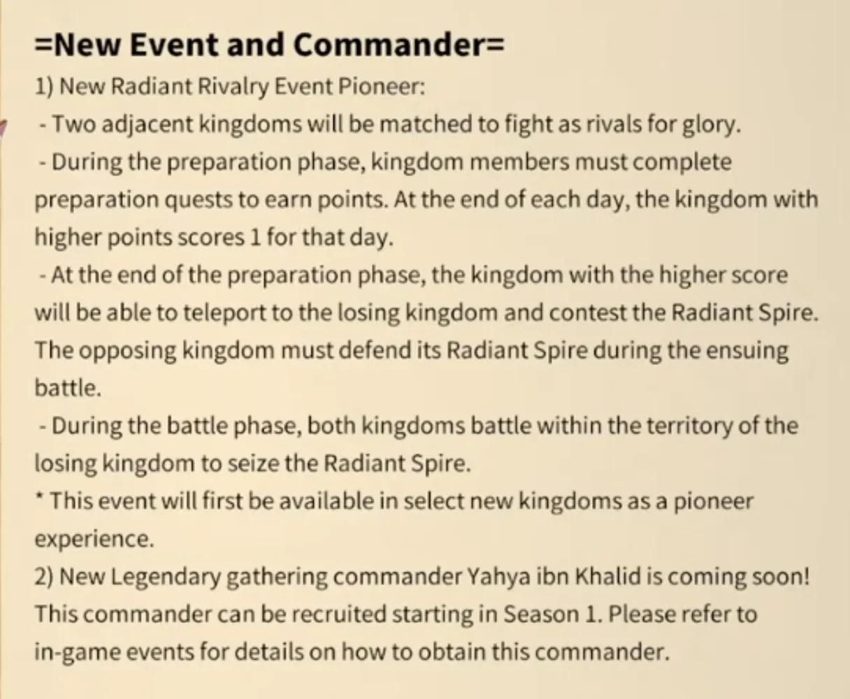 New Event Commander|Rise of Kingdoms