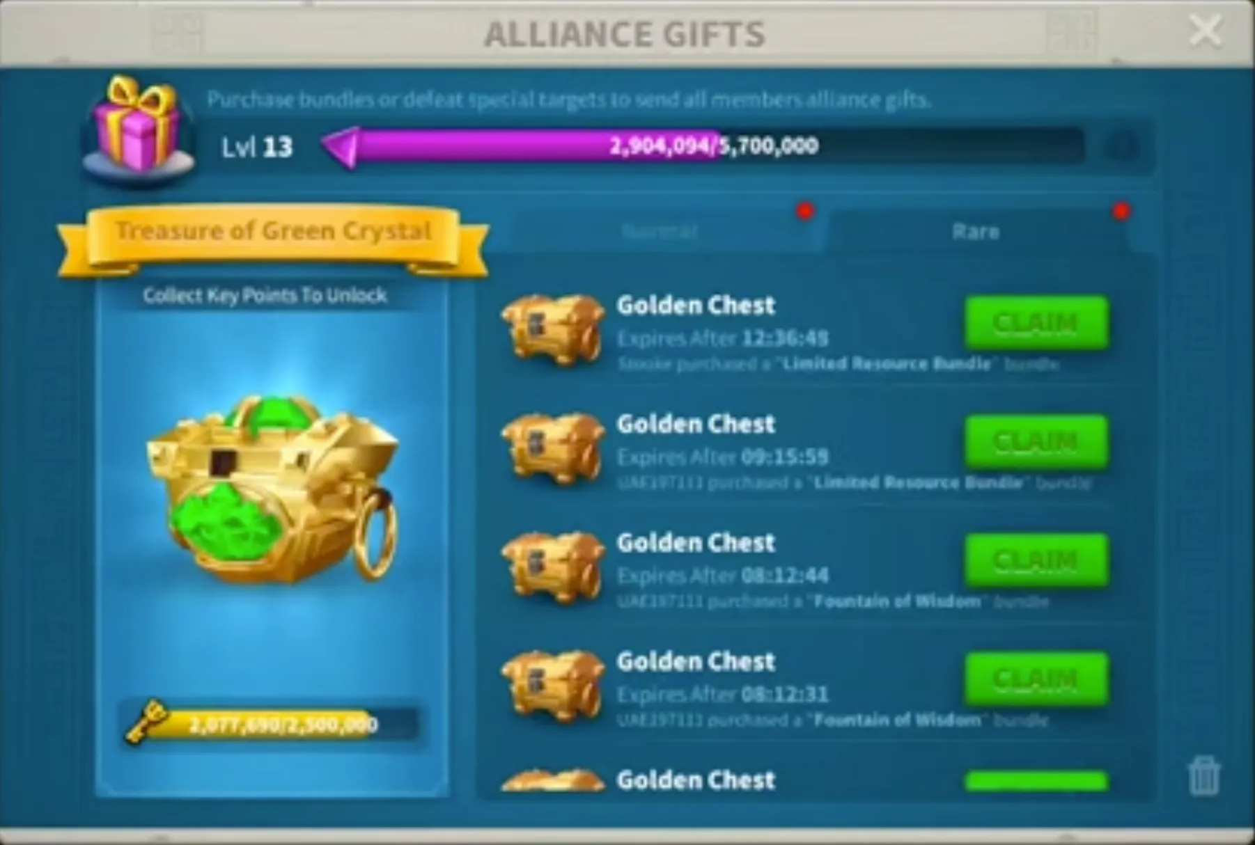 RoK Alliance gifts