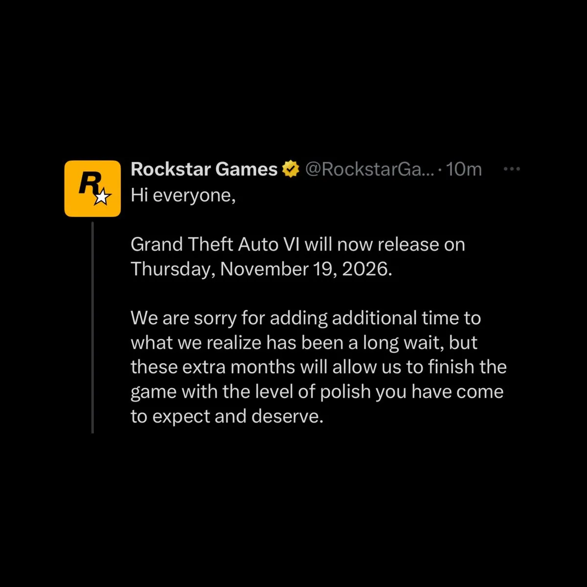 GTA 6 Console Delays