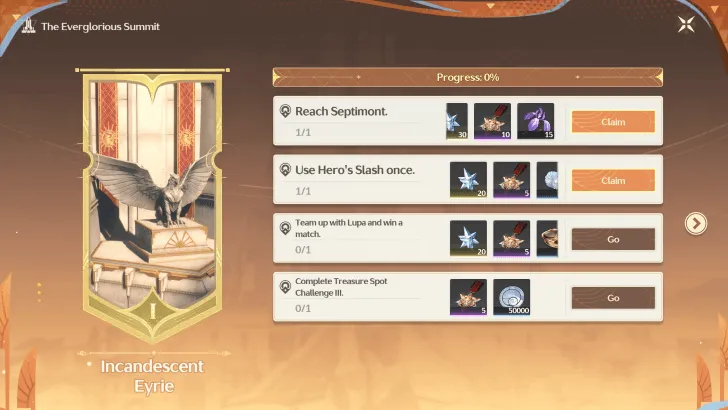 The Everglorious Summit Rewards