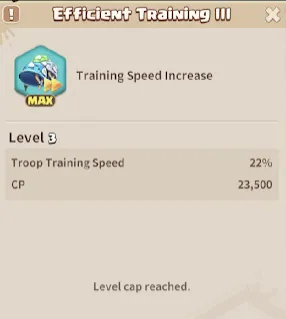 training speed increase