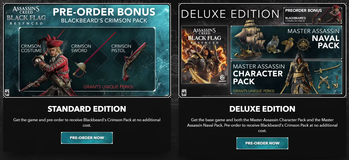 AC Black Flag Resynced Editions Overview