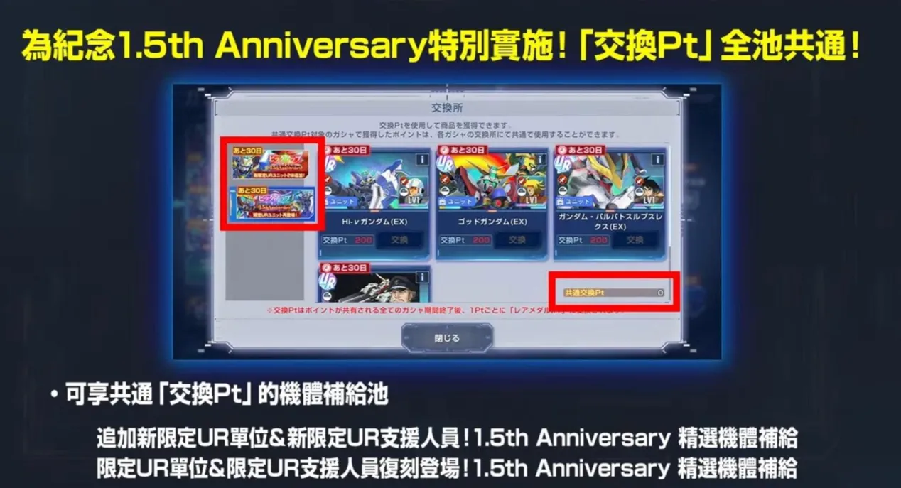 《SD鋼彈 G世代 永恆》1.5 周年直播